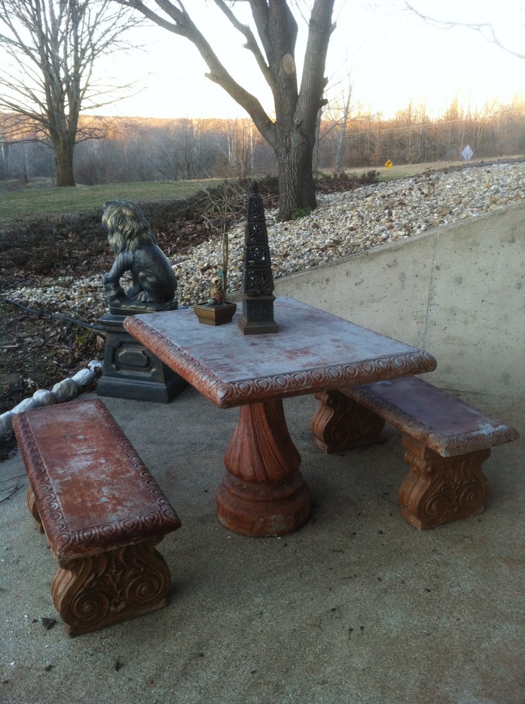 Stone Table in Illinois Sans Might Oak 