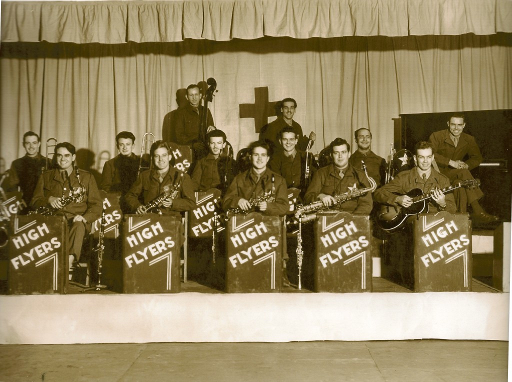 High Flyers Army Air Force Band, R.J. Proctor 2nd from the left in front, clarinet