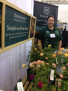Shellie Reese, David Austin Roses, Tyler, Texas takes a moment from her busy time at the show writing new business orders for a quick picture :)