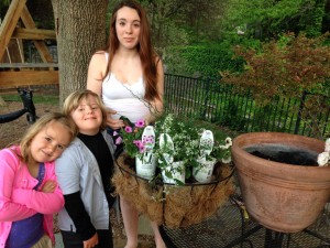 Planting A Basket for Mom | The Little Ones Adore Big Sister