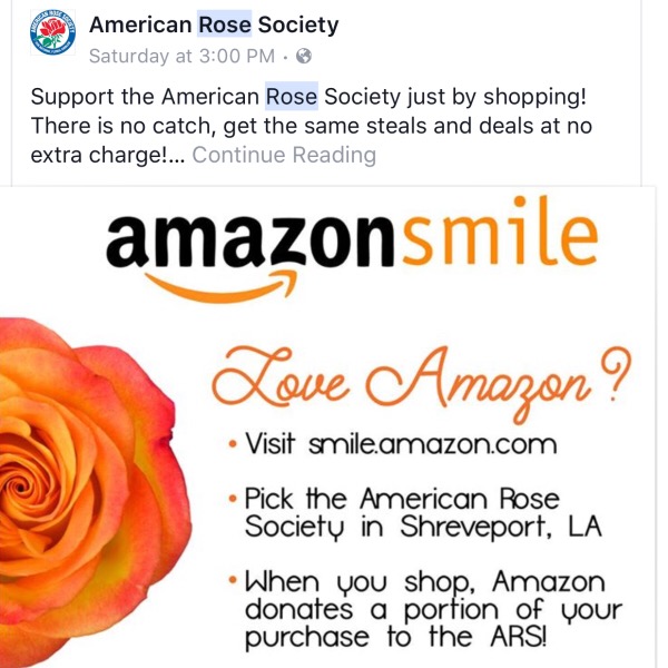 Choose Amazon Smile | Support The American Rose Society
