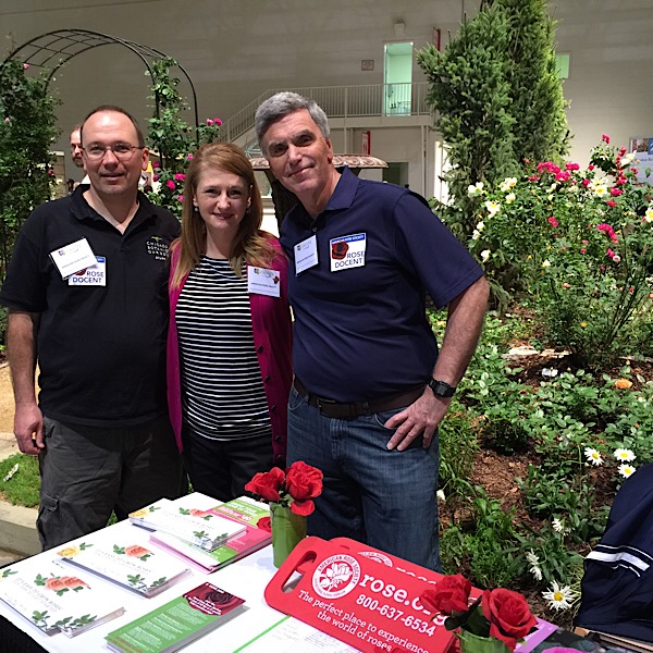 Chicago Botanic Senior Horticulturist Rose Docent Tom Soulsby, ARS Executive Director, and Steve